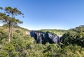 Panoramic view of Waterfall in Itaimbezinho Canyon at Aparados da Serra National Park - Cambara do Sul, Rio Grande do Sul, Brazil