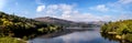 Panoramic view from the waters edge of Grasmere Lake in the Lake District, Cumbria, Royalty Free Stock Photo