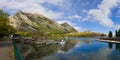 Panoramic view of Waterton Lakes Royalty Free Stock Photo