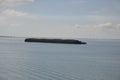 Panoramic view of vessel on river waterway in Brazil, South America Royalty Free Stock Photo