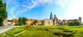 Panoramic view of Wawel Royal Castle complex in Krakow, Poland Royalty Free Stock Photo