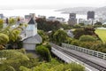 Panoramic view of Wellington City and cable car railway, New Zealand