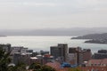 Panoramic view of Wellington City from hill, New Zealand