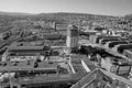 Panoramic view of the Westend of ZÃÂ¼rich city with the construction site Mobimo Tower