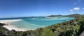 Panoramic view of the white heaven beach. Hillinlet in QLD