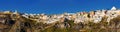 Panoramic view of the village of Fira in Santorini, a Greek island on the Aegean sea. Royalty Free Stock Photo