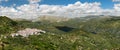 Panoramic view of White Village Pueblos Blancos, Malaga, Andal Royalty Free Stock Photo