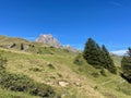 Panoramic view of Widderstein, Arlberg, Austria. Royalty Free Stock Photo