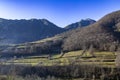 Panoramic view of the wonderful landscape in the Redes natural park in Asturias. Spain.