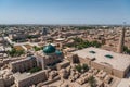 Panoramic view at world famous ancient city of Khiva, Uzbekistan Royalty Free Stock Photo