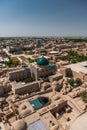 Panoramic view at world famous ancient city of Khiva, Uzbekistan Royalty Free Stock Photo
