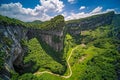 Panoramic view of the Wulong National Park landscape