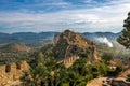 Panoramic view of Xativa Castle, Valencia, Spain Royalty Free Stock Photo