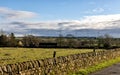 Panoramic view of the Yorkshire Dales with wind energy farm, North Yorkshire, England, UK Royalty Free Stock Photo