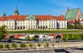 Panoramic view of Zamek Krolewski Royal Castle in Stare Miasto Old Town historic quarter at Wybrzerze Gdanskie embankment of