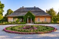 Panoramic view of Zeromszczyzna - park and historic museum manor house of Stefan Zeromski polish literate, poet and writer in Royalty Free Stock Photo