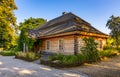 Panoramic view of Zeromszczyzna - park and historic museum manor house of Stefan Zeromski polish literate, poet and writer in Royalty Free Stock Photo