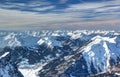 Panoramic view from the Zugspitze. Royalty Free Stock Photo
