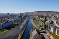 Panoramic view of ZÃÂ¼rich-City, the Limmat River looking to the westend