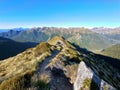 Panoramic viewpoint on kepler track new zealand