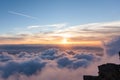 Panoramic views of the Alps in the sky Royalty Free Stock Photo