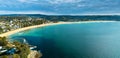 Panoramic views of Avoca Beach Royalty Free Stock Photo