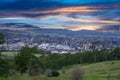 Panoramic views of Bowral in NSW Southern Highlands Australia lovely sky Royalty Free Stock Photo