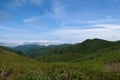Panoramic views from the green Shiretoko Pass around Mount Rausu in Shiretoko National Park