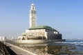 Panoramic Views of Hassan II Mosque in Casablanca, Morocco. Royalty Free Stock Photo