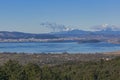 Panoramic views of Ioannina Lake, Epirus Royalty Free Stock Photo