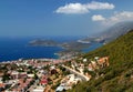 Views of the Mediterranean coast, mountains and clouds near the town of KaÃÅ¸, Antalya, Turkey