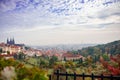 Panoramic views of Prague including Prague castle and old town during autumn Royalty Free Stock Photo