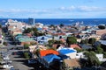 Panoramic views of Punta Arenas Chile towards the sea Royalty Free Stock Photo