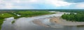 Panoramic views of the river Kiya, Kemerovo region Royalty Free Stock Photo