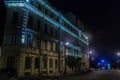 Panoramic views of the river Neva to the University Embankment.