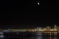 Panoramic views of the river Neva to the University Embankment.