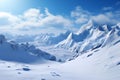 Panoramic views of snowcovered mountain ranges Royalty Free Stock Photo