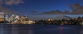 Panoramic views of Sydney harbour Royalty Free Stock Photo