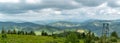 Panoramic views from top of Velka Raca peak in Kysucke Beskydy mountains in northern Slovakia