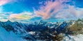 Panoramic Viwe of Bernina Mountain