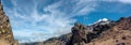 panoramic volcano iztaccihuatl in mexico