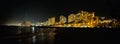 Panoramic of Waikiki at Night Royalty Free Stock Photo