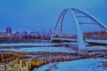 Panoramic Walterdale Bridge Night Time Scenery Royalty Free Stock Photo