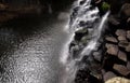 Panoramic waterfall landscape Royalty Free Stock Photo