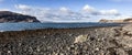 Panoramic of waternish beach Royalty Free Stock Photo