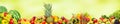 Panoramic wide collection fruits and vegetables for skinali