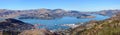 Lyttelton Port & Harbour Panorama, Christchurch, New Zealand. Royalty Free Stock Photo