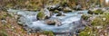 panoramic wild river in deep canyon. Royalty Free Stock Photo