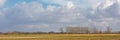 PAnoramic winter landscape in the Flemish countryside