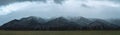 Panoramic winter mountain landscape of Low Tatras in Slovakia Royalty Free Stock Photo